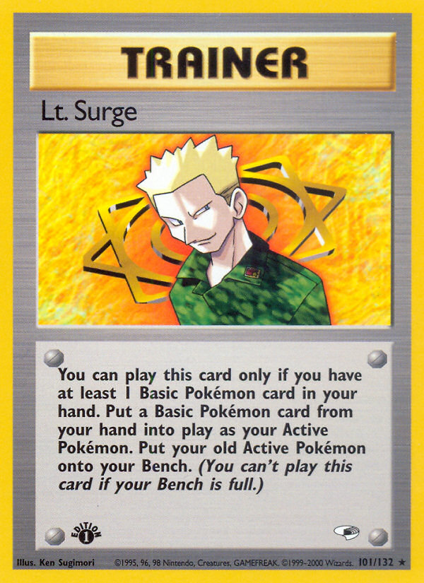 Lt. Surge - Gym Heroes - #101 (1st Edition)