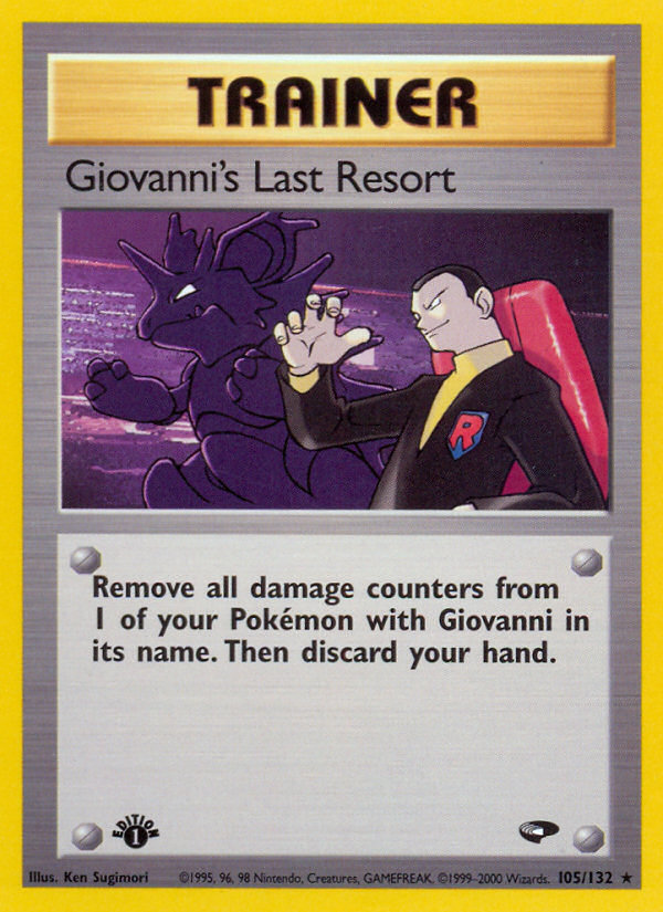 Giovanni's Last Resort - Gym Challenge - #105 (1st Edition)