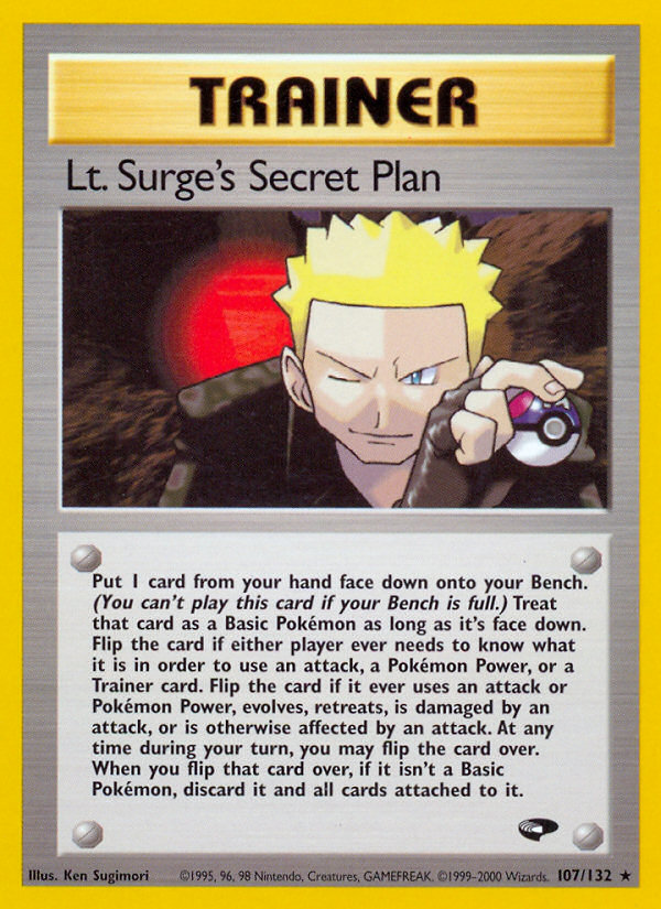 Lt. Surge's Secret Plan - Gym Challenge - #107 (1st Edition)