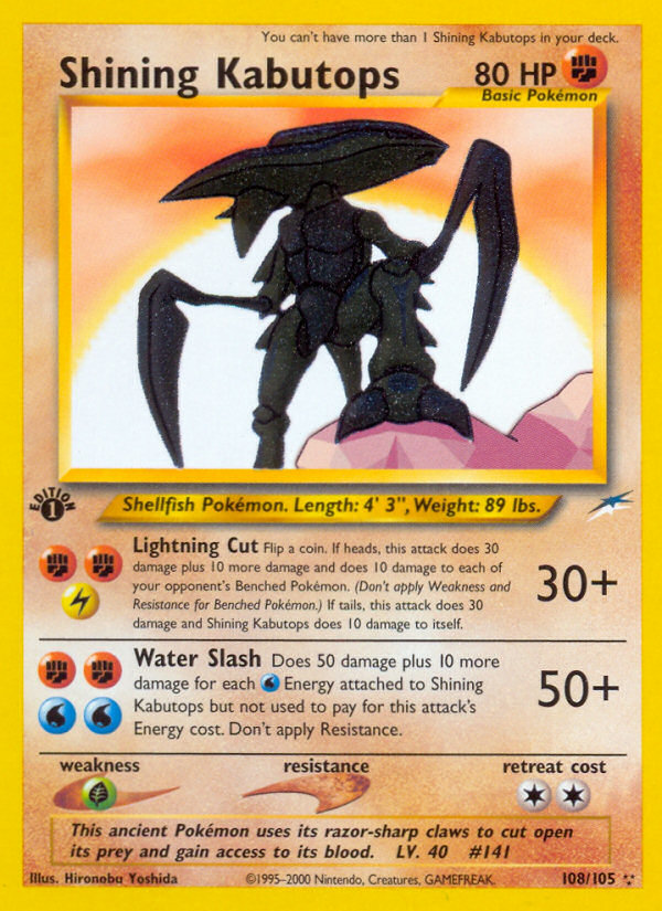 Shining Kabutops - Neo Destiny - #108 (1st Edition)