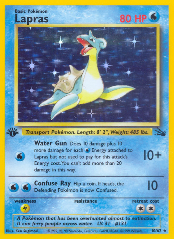 Lapras - Fossil - #10 (1st Edition)