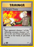 Lt. Surge's Treaty - Gym Heroes - #112 (1st Edition)