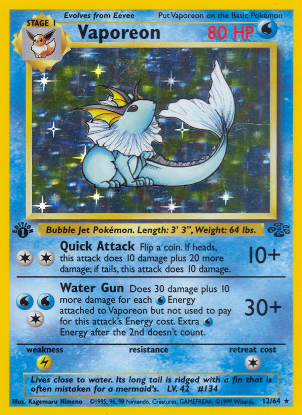 Vaporeon - Jungle - #12 (1st Edition)