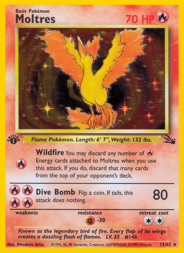 Moltres - Fossil - #12 (1st Edition)