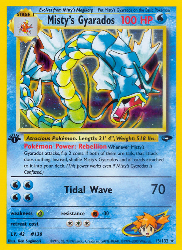 Misty's Gyarados - Gym Challenge - #13 (1st Edition)