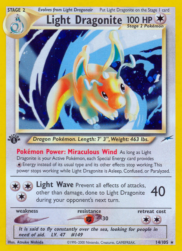 Light Dragonite - Neo Destiny - #14 (1st Edition)