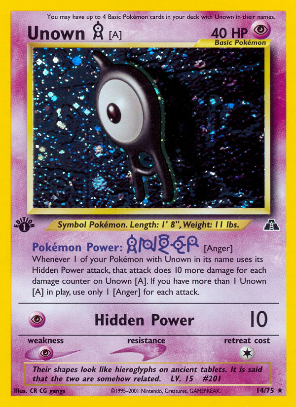 Unown A - Neo Discovery - #14 (1st Edition)