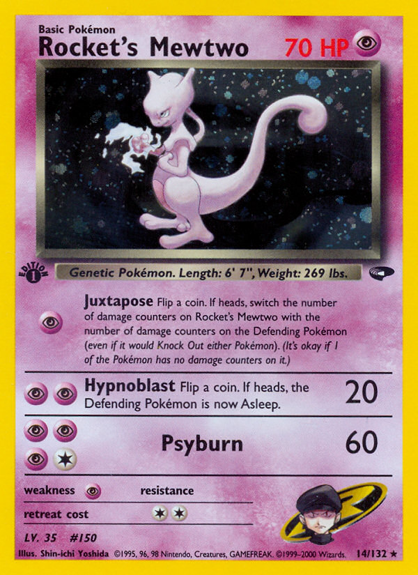 Rocket's Mewtwo - Gym Challenge - #14 (1st Edition)