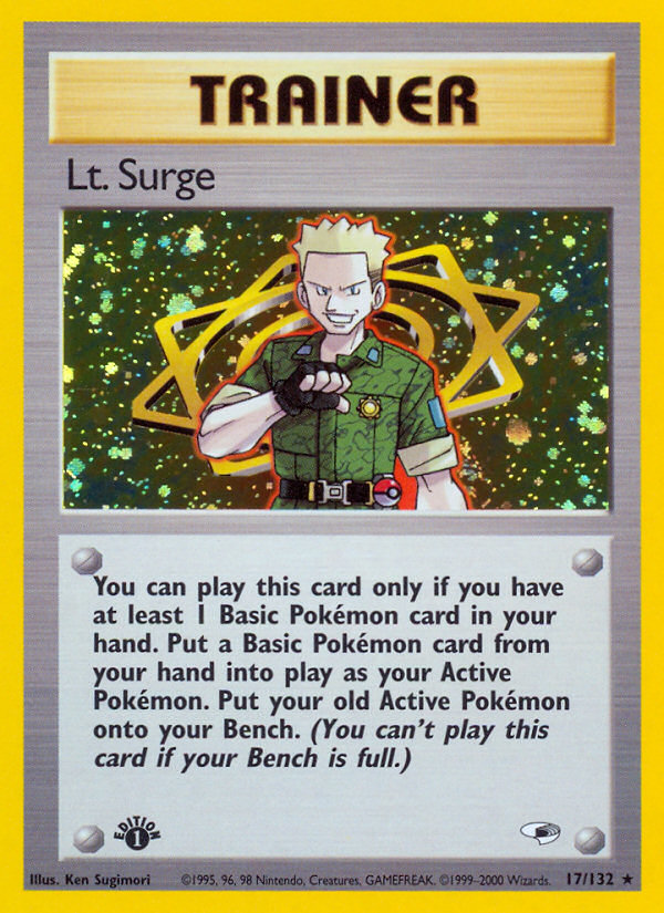 Lt. Surge - Gym Heroes - #17 (1st Edition)
