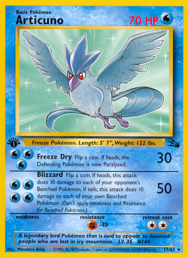 Articuno - Fossil - #17 (1st Edition)