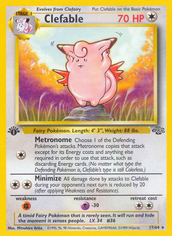 Clefable - Jungle - #17 (1st Edition)
