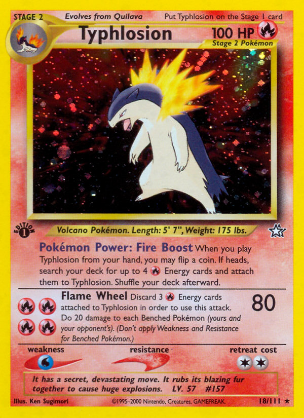 Typhlosion - Neo Genesis - #18 (1st Edition)