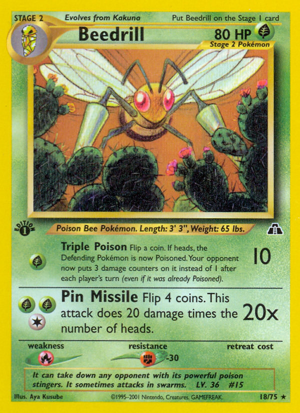Beedrill - Neo Discovery - #18 (1st Edition)