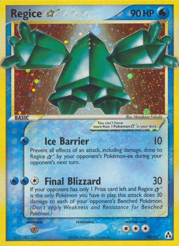 Regice (Gold Star) - EX Legend Maker - #90