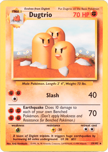 Dugtrio - Base Set - #19