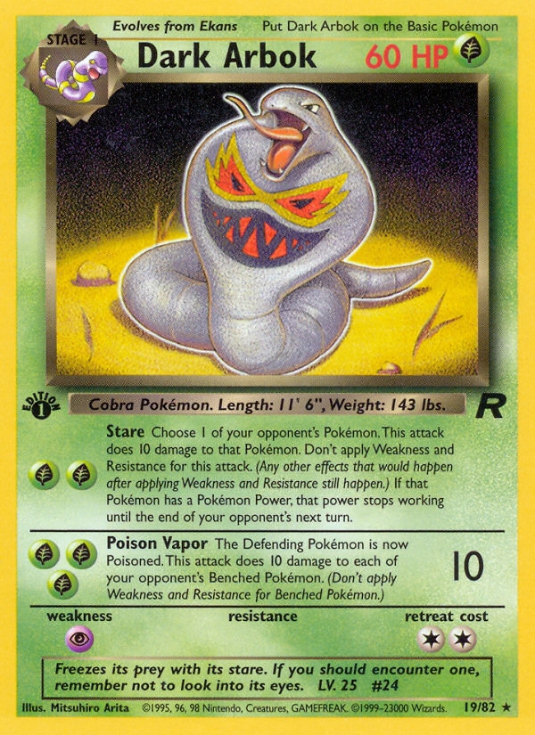 Dark Arbok - Team Rocket - #19 (1st Edition)