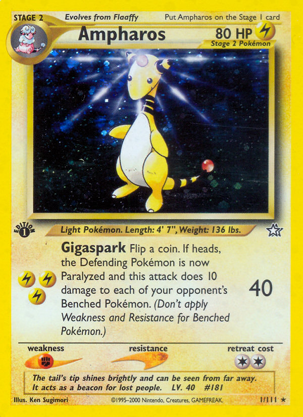 Ampharos - Neo Genesis - #1 (1st Edition)