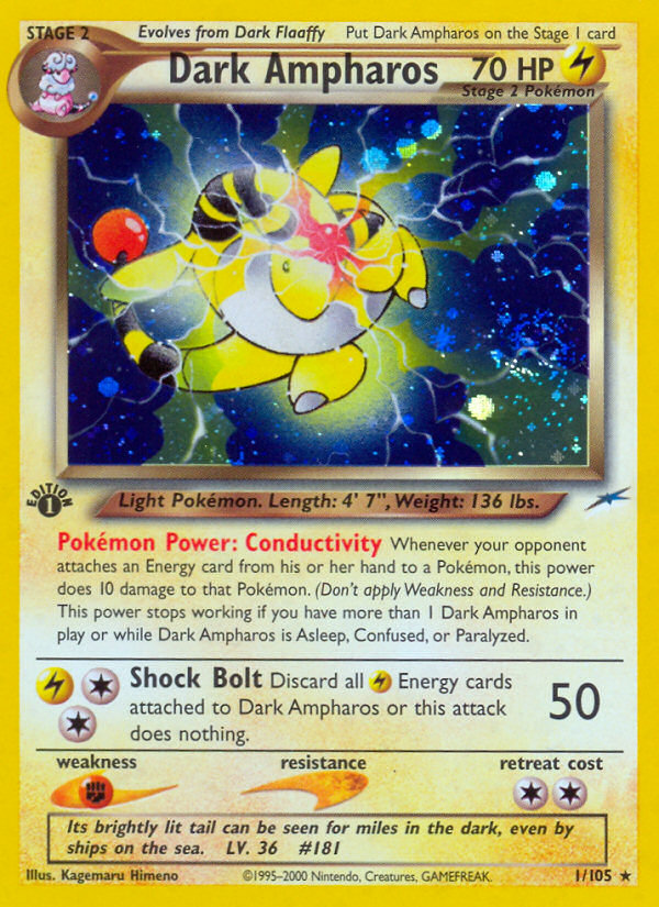 Dark Ampharos - Neo Destiny - #1 (1st Edition)