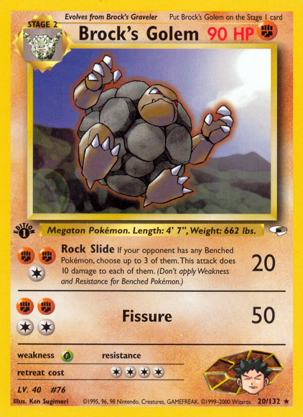 Brock's Golem - Gym Heroes - #20 (1st Edition)