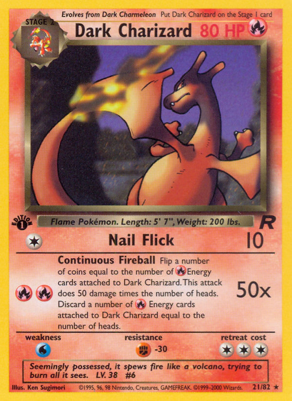 Dark Charizard - Team Rocket - #21 (1st Edition)