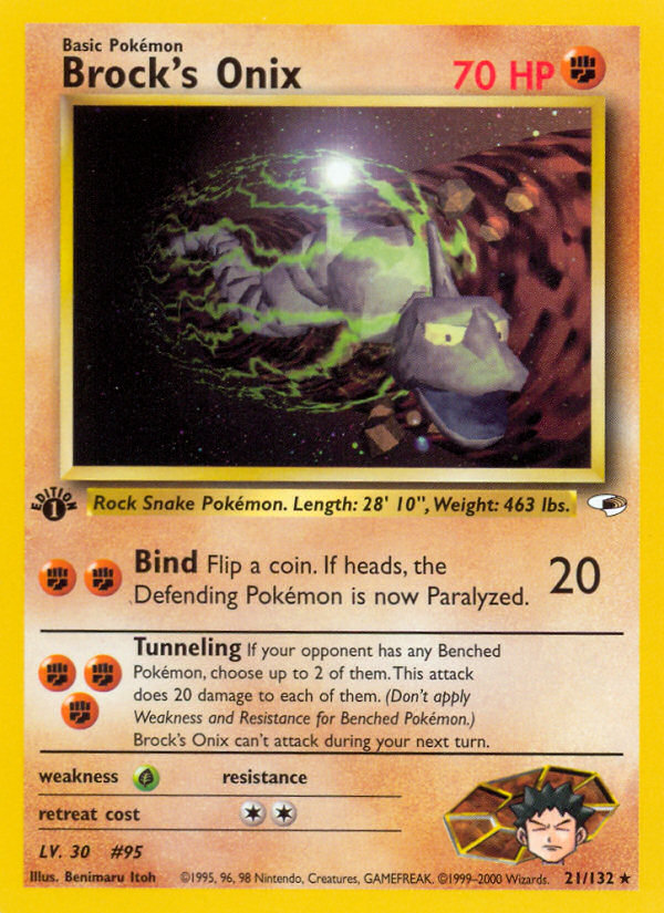Brock's Onix - Gym Heroes - #21 (1st Edition)