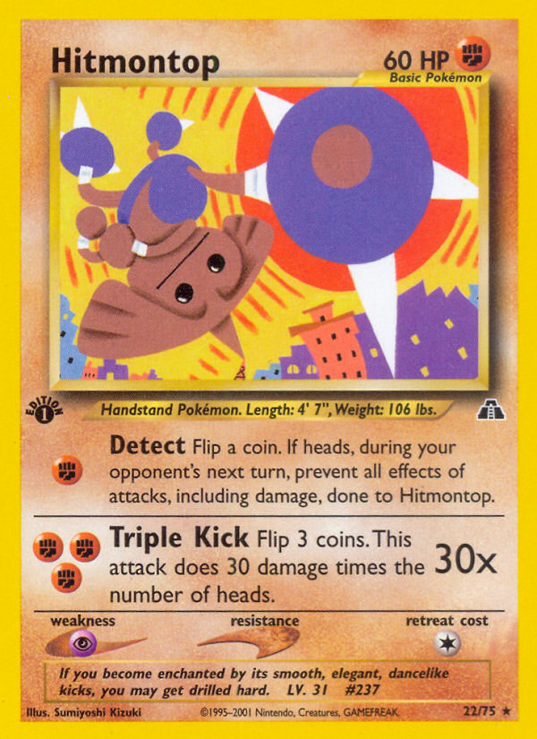 Hitmontop - Neo Discovery - #22 (1st Edition)