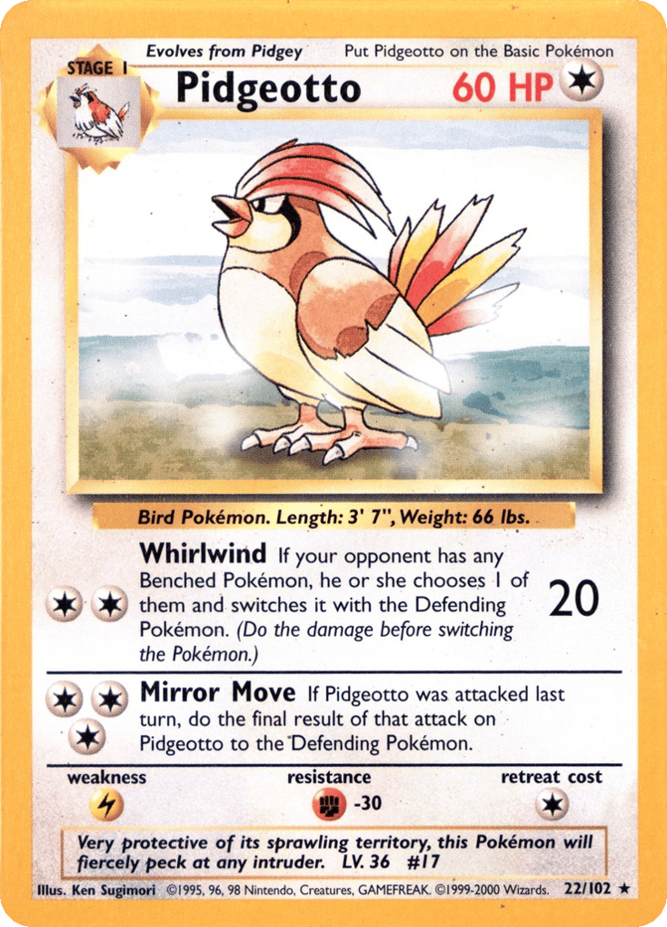 Pidgeotto - Base Set - #22