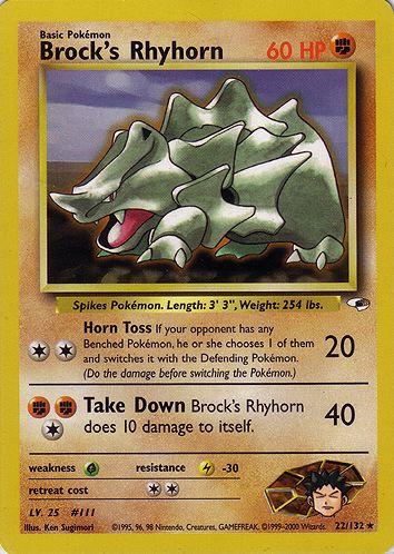 Brock's Rhyhorn - Gym Heroes - #22