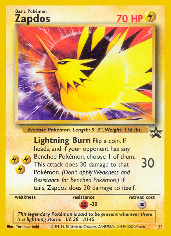 Zapdos - Black Star Promo - #23