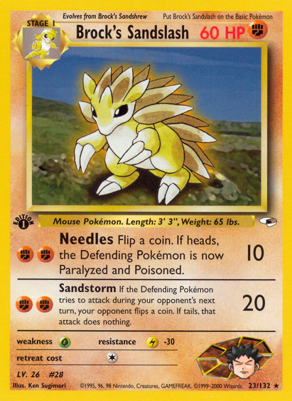 Brock's Sandslash - Gym Heroes - #23 (1st Edition)