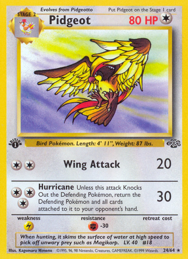 Pidgeot - Jungle - #24 (1st Edition)