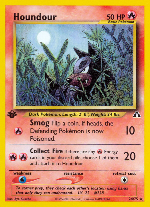 Houndour - Neo Discovery - #24 (1st Edition)
