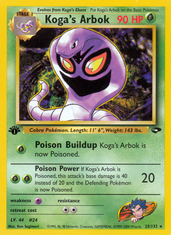 Koga's Arbok - Gym Challenge - #25 (1st Edition)