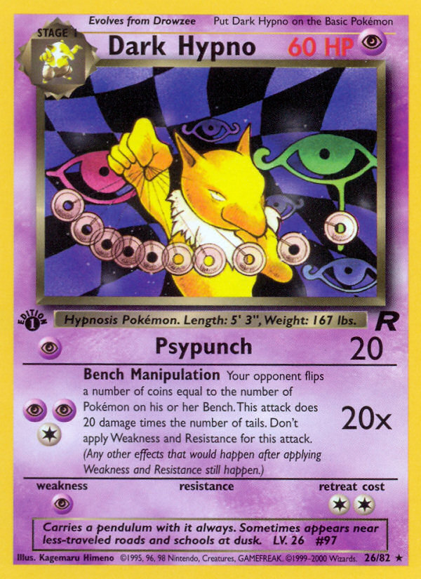 Dark Hypno - Team Rocket - #26 (1st Edition)
