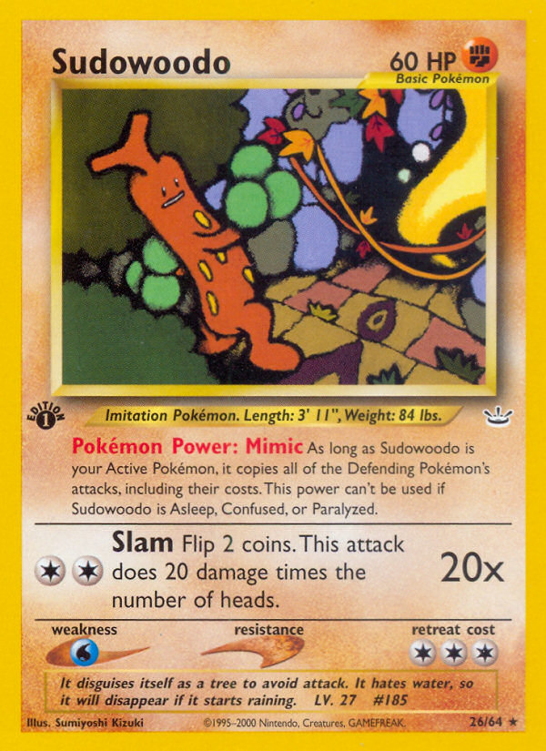 Sudowoodo - Neo Revelation - #26 (1st Edition)