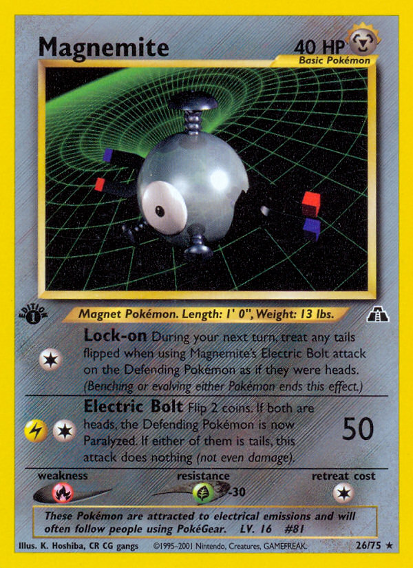 Magnemite - Neo Discovery - #26 (1st Edition)