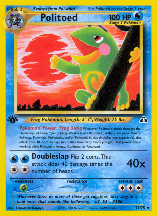 Politoed - Neo Discovery - #27 (1st Edition)