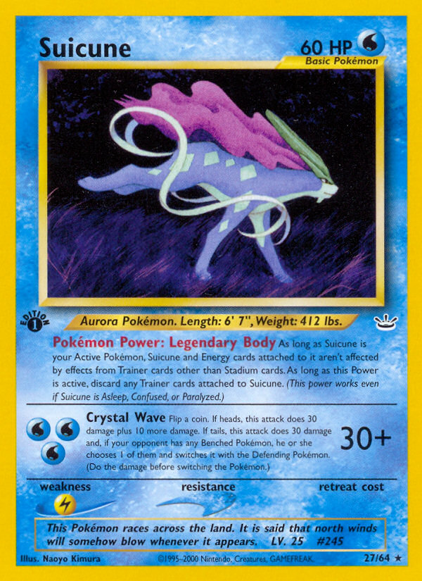 Suicune - Neo Revelation - #27 (1st Edition)