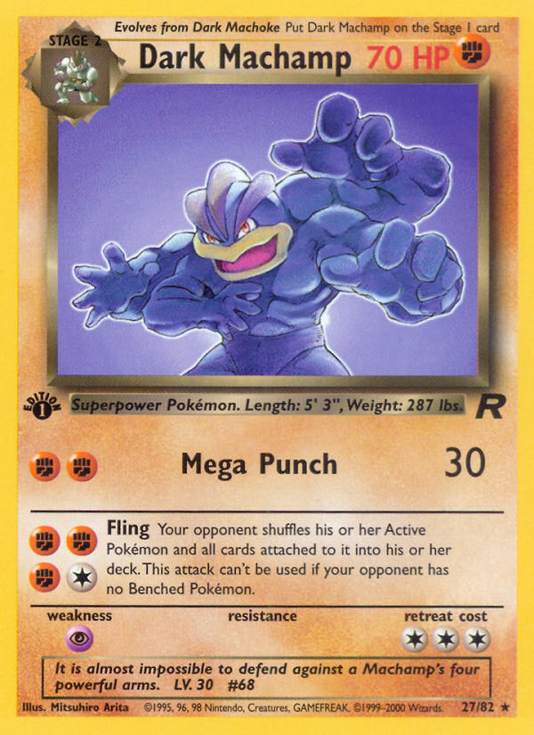 Dark Machamp - Team Rocket - #27 (1st Edition)