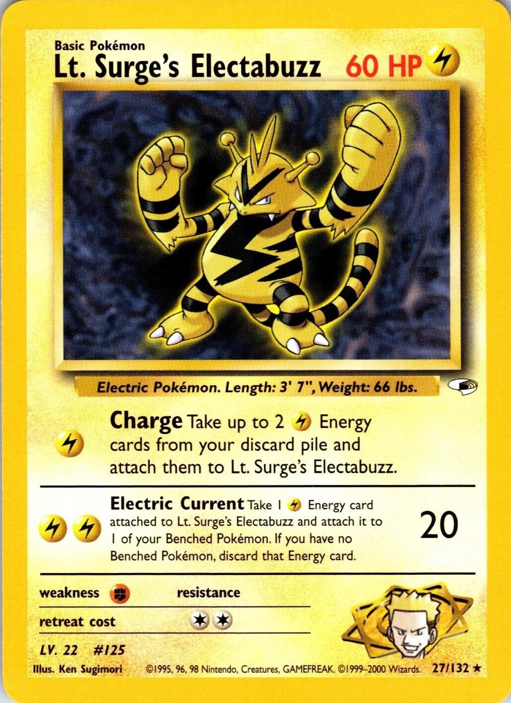 Lt. Surge's Electabuzz - Gym Heroes - #27