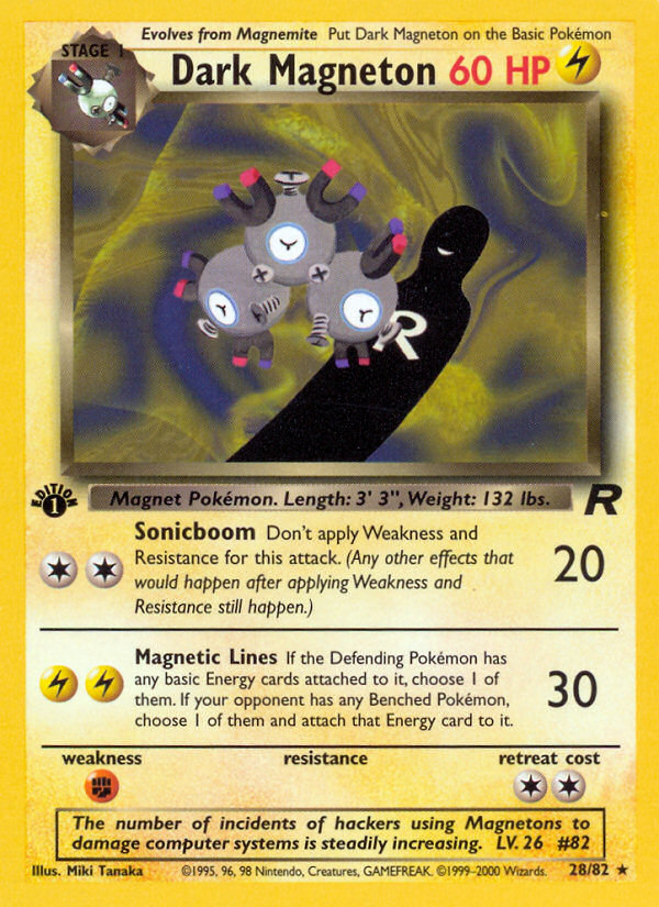 Dark Magneton - Team Rocket - #28 (1st Edition)