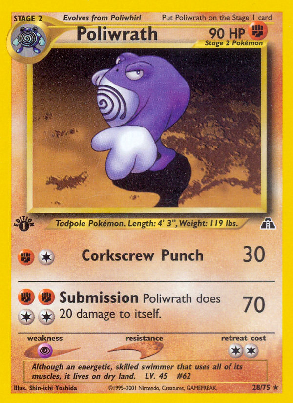 Poliwrath - Neo Discovery - #28 (1st Edition)