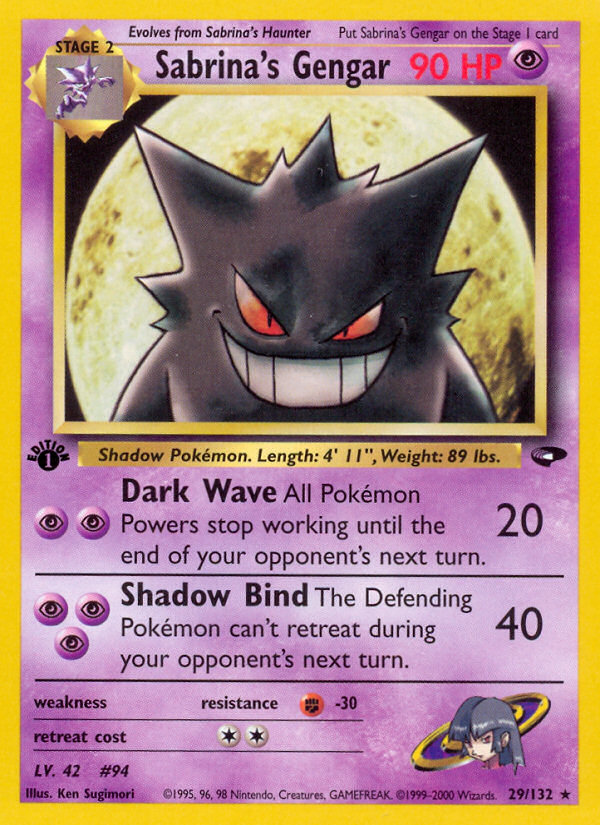 Sabrina's Gengar - Gym Challenge - #29 (1st Edition)