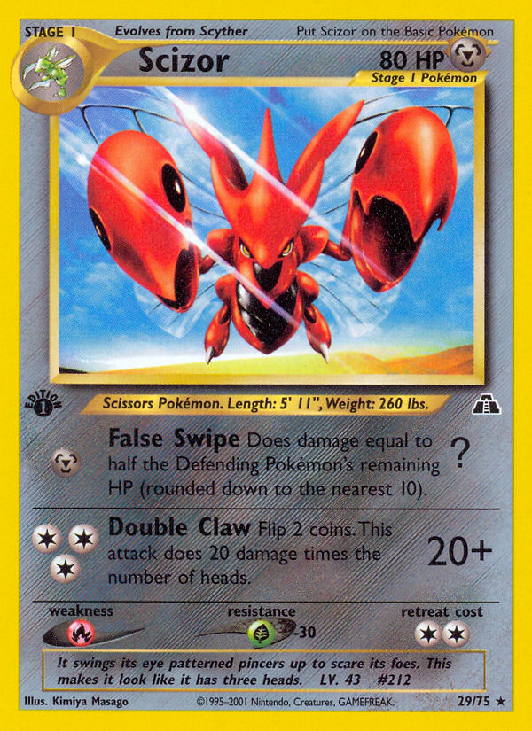 Scizor - Neo Discovery - #29 (1st Edition)