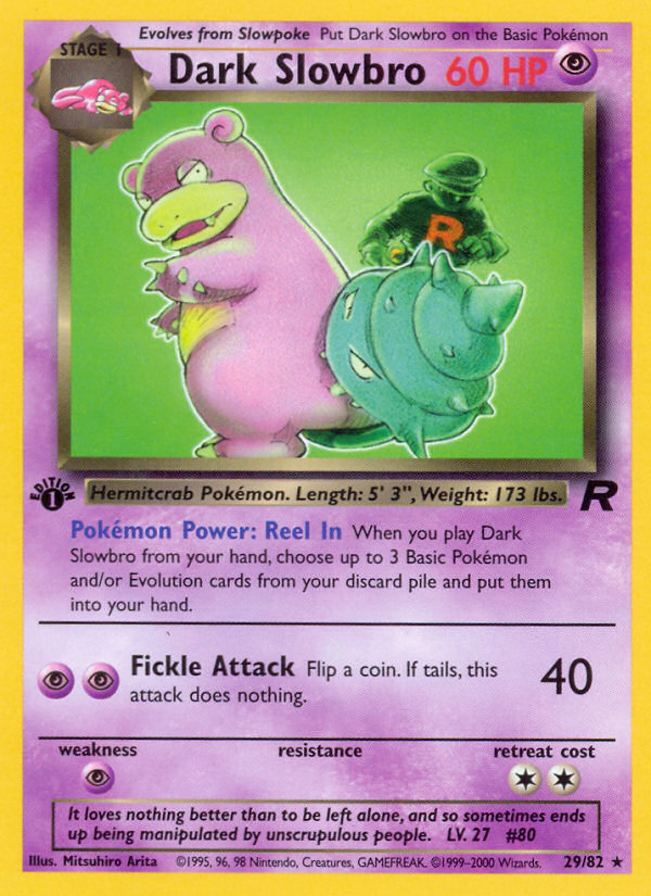 Dark Slowbro - Team Rocket - #29 (1st Edition)