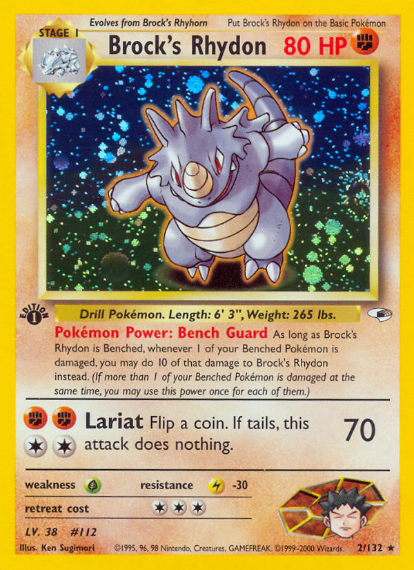 Brock's Rhydon - Gym Heroes - #2 (1st Edition)