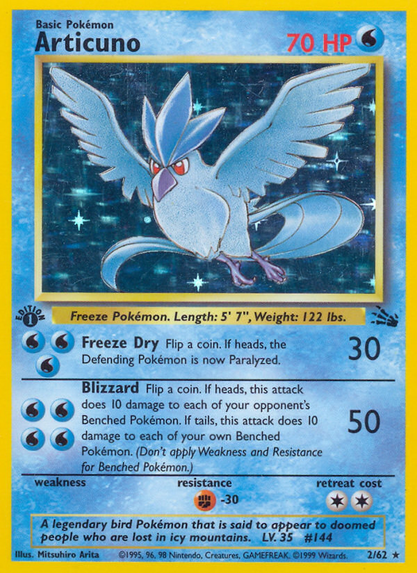 Articuno - Fossil - #2 (1st Edition)