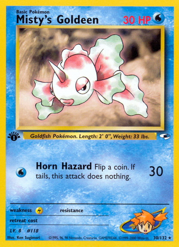Misty's Goldeen - Gym Heroes - #30 (1st Edition)