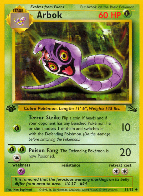 Arbok - Fossil - #31 (1st Edition)