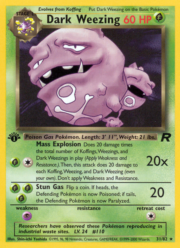 Dark Weezing - Team Rocket - #31 (1st Edition)